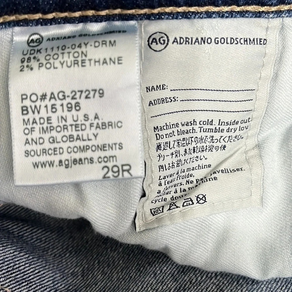 AG Adriano Goldschmied The Stilt Cigarette Leg Jeans - Size 29R - Picture 8 of 9